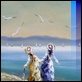 Dipinti ad Olio - - Ann Getty "Gabbiani in volo"