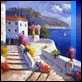 Dipinti ad Olio - - Claudio Marra "Terrazza sul mare"