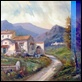 Dipinti ad Olio - - Gianni Bersà "Case in collina"