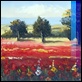 Dipinti ad Olio - - Prato rosso