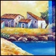 Dipinti ad Olio - - G. Carlucci "Case sul Mare"